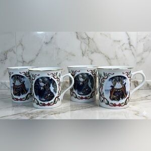 Set Of 4 Lenox Christmas Mugs